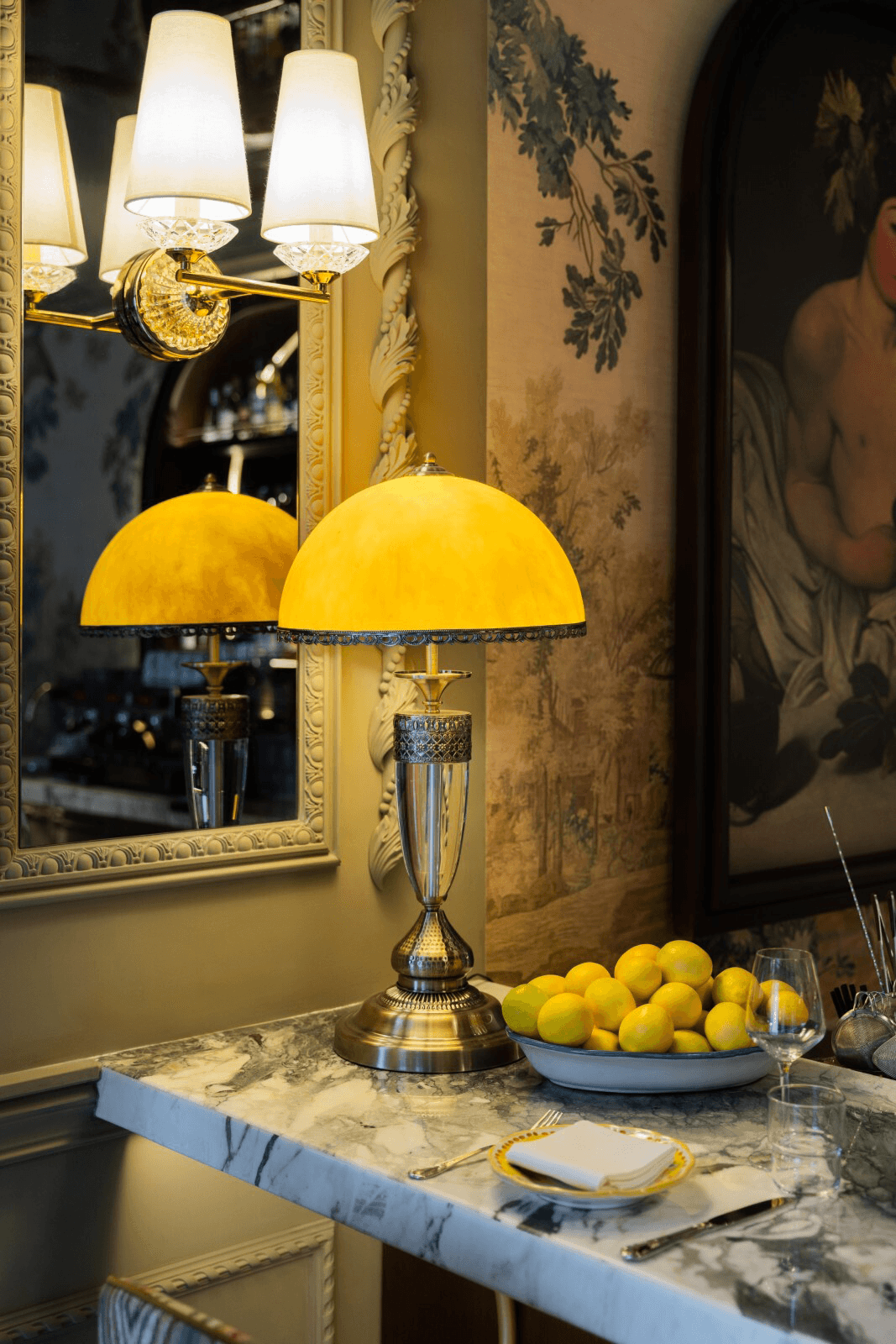 Dining lamp vignette